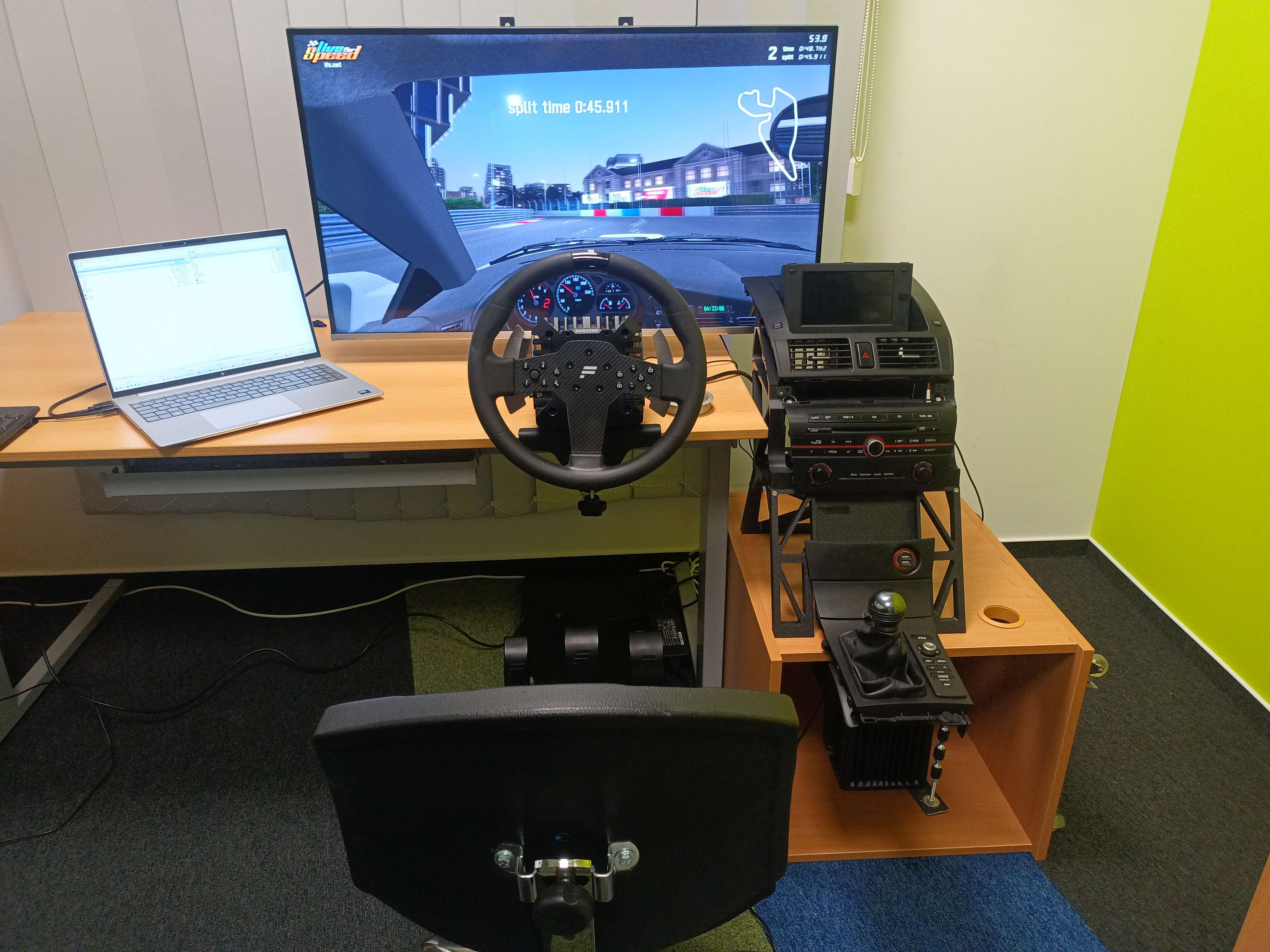 The layout for testing and demonstration